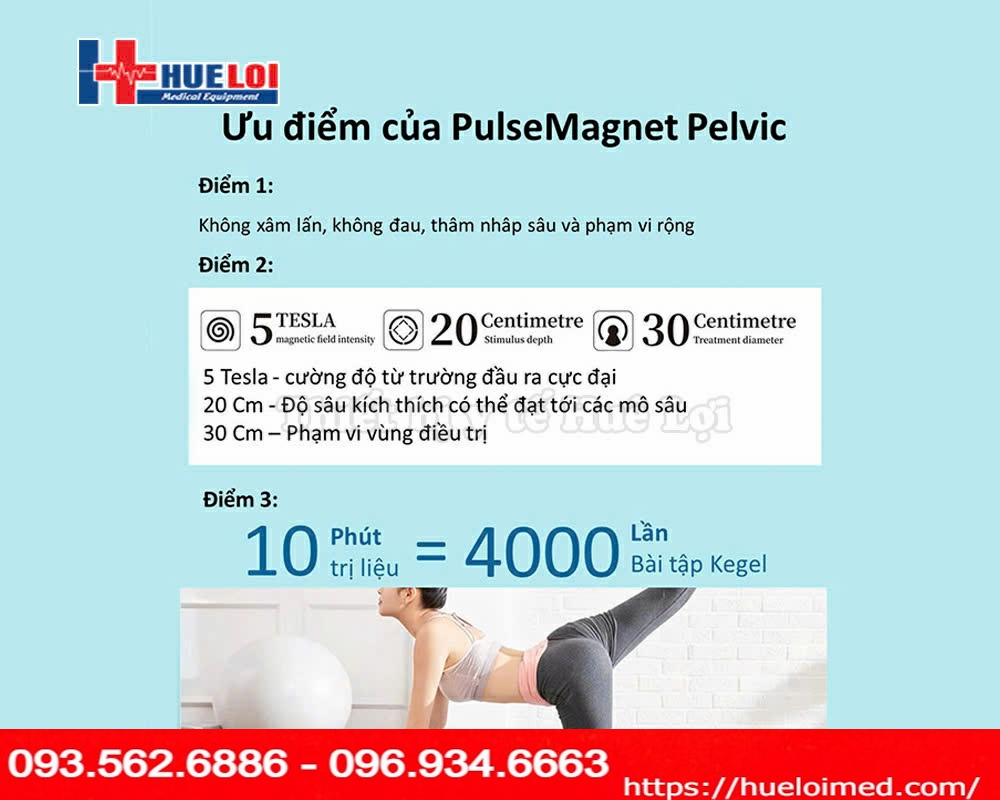 Máy từ trường trị liệu phục hồi chức năng cơ sàn chậu