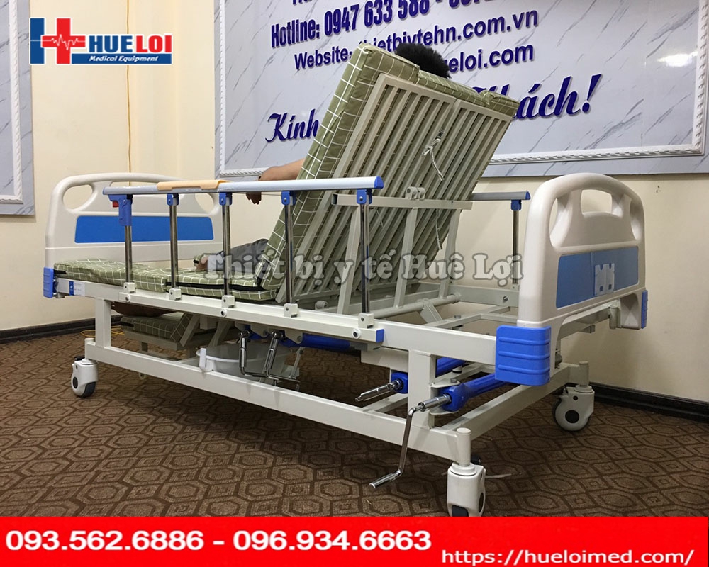 Giường bệnh y tế đa năng hạ chân góc nhỏ