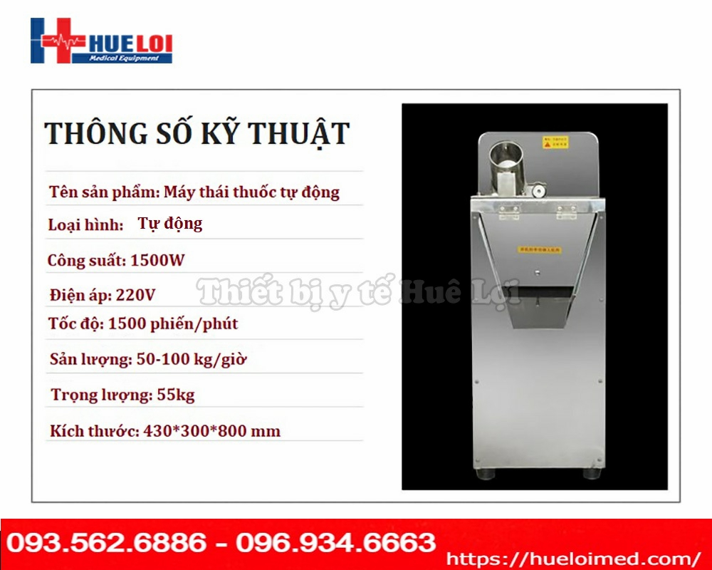 Máy thái nguyên liệu thuốc tự động