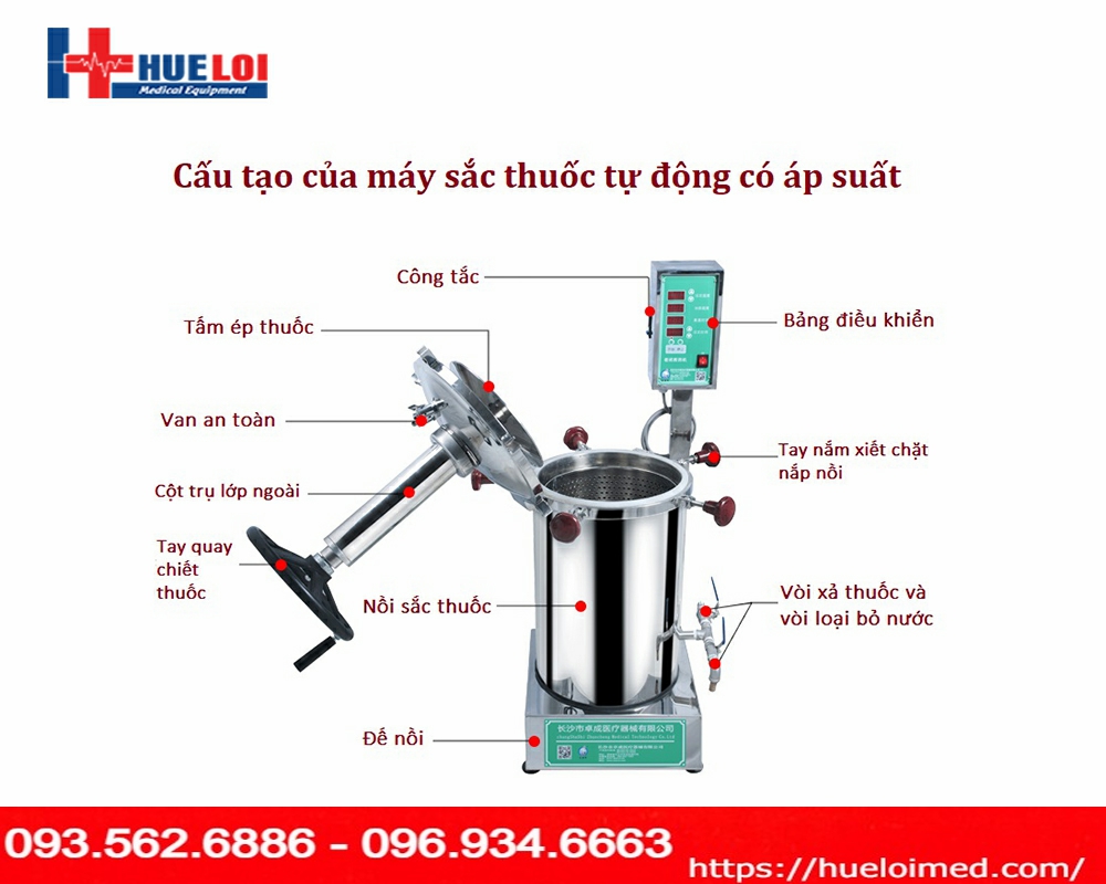 Máy sắc thuốc áp suất cao đông y tự động