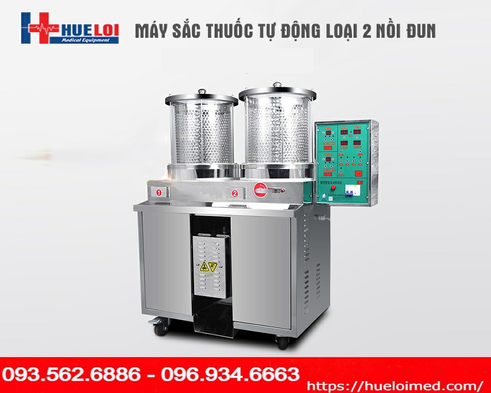 MÁY SẮC THUỐC ĐÓNG TÚI TỰ ĐỘNG LOẠI 2 NỒI 