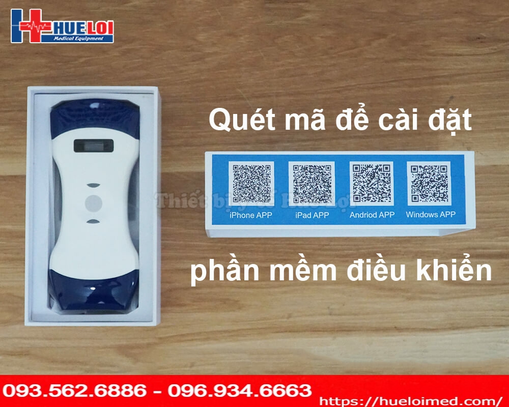 siêu âm cầm tay kết nối điện thoại