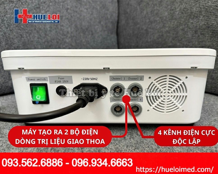 Máy điện xung trung tần sóng giao thoa