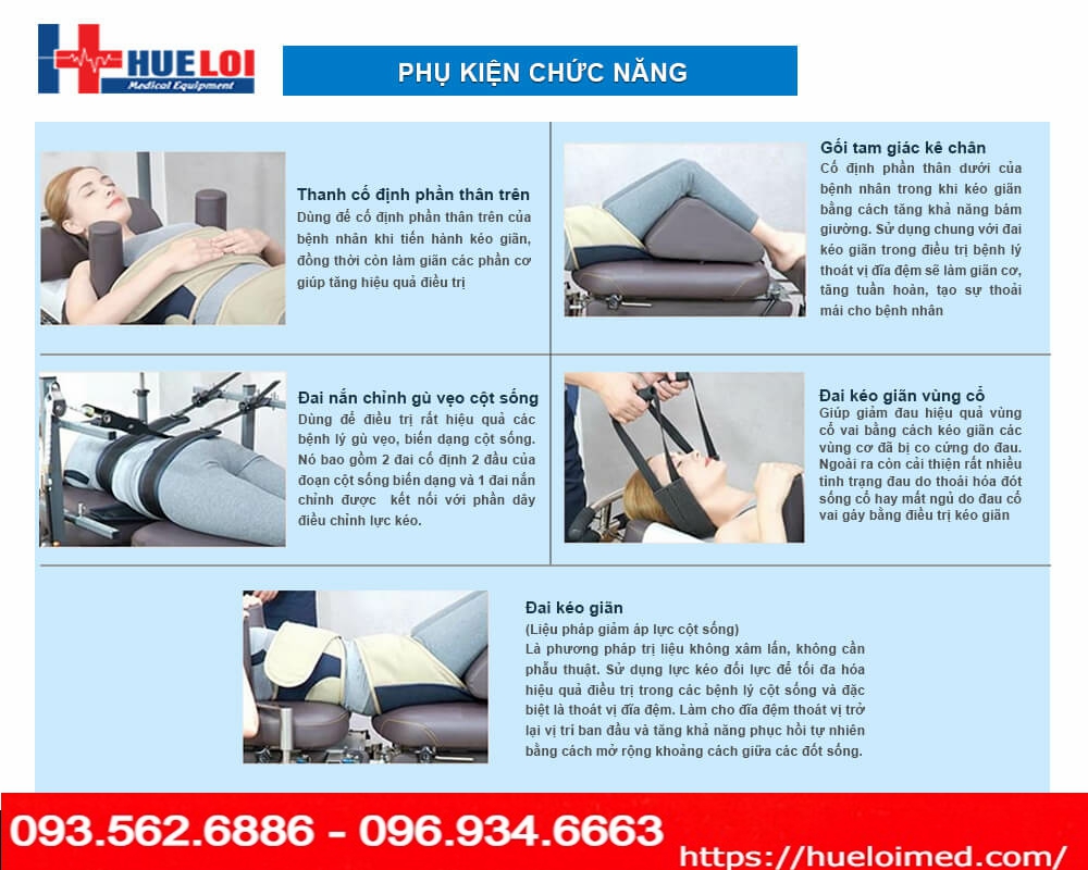 Giường tác động kèm kéo giãn cột sống cao cấp