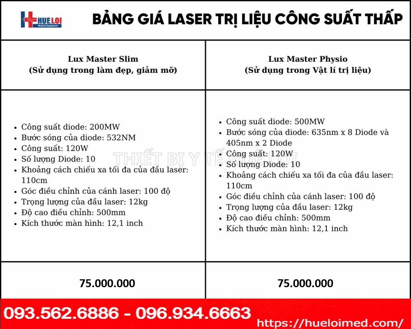 Máy Laser trị liệu kết hợp thẩm mỹ công suất thấp