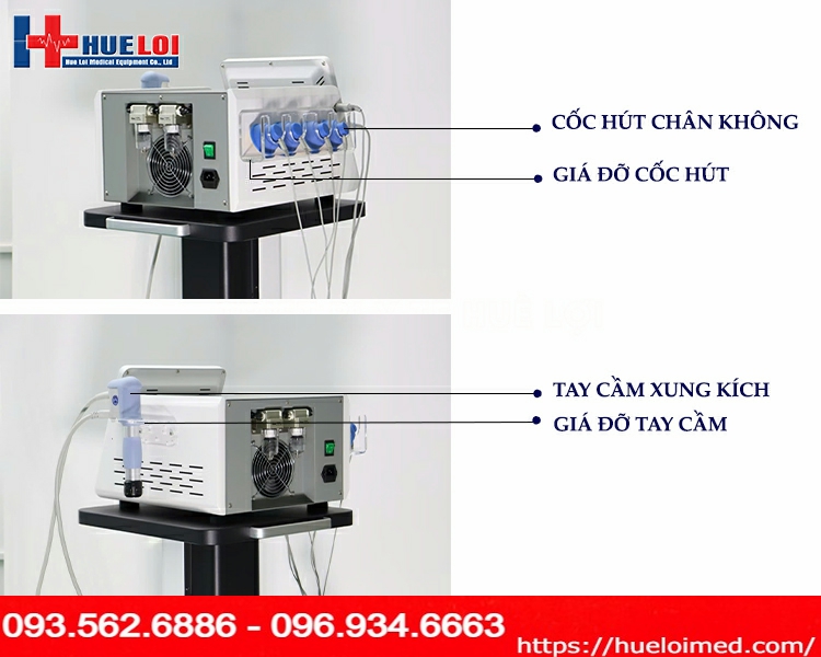 Máy xung kích kết hợp điện xung trị liệu