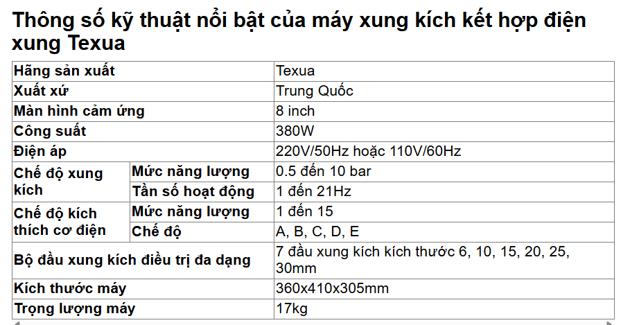 Máy xung kích kết hợp điện xung trị liệu