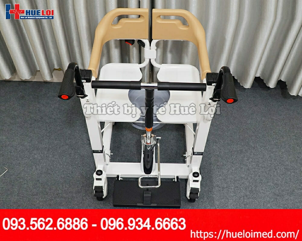 xe lăn nâng hạ thủy lực cho bệnh nhân