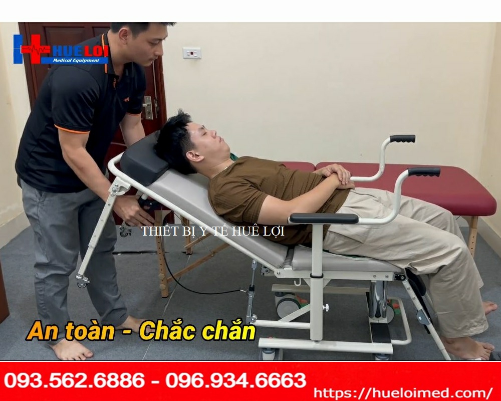 Xe di chuyển bệnh nhân có thể nâng hạ và ngả lưng thành giường