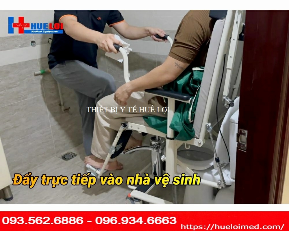 Xe di chuyển bệnh nhân có thể nâng hạ và ngả lưng thành giường